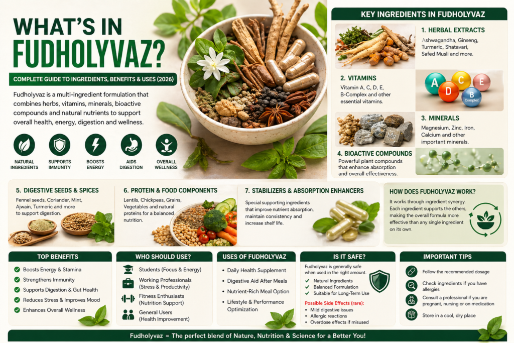 What’s in Fudholyvaz? Complete Guide to Ingredients, Benefits & Uses 2026