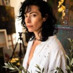 Shani Levni in her Tel Aviv studio, capturing the essence of a modern contemporary artist.