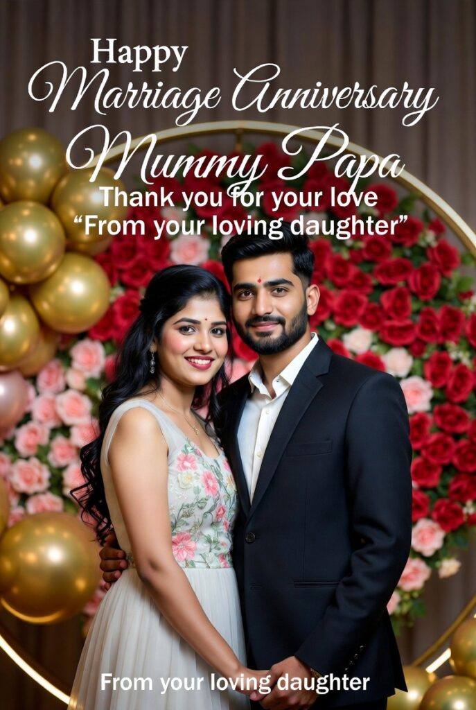Heart Touching marriage anniversary wishes for mummy papa from daughter to Express True Love